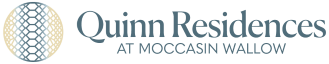 A graphic with text that says "Quinn Residences at Moorcane Walk".